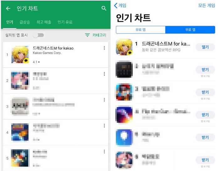 드래곤네스트M for kakao 양대 마켓 1위.jpg