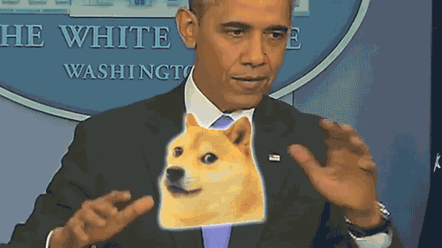 Image result for obama rotating doge gif