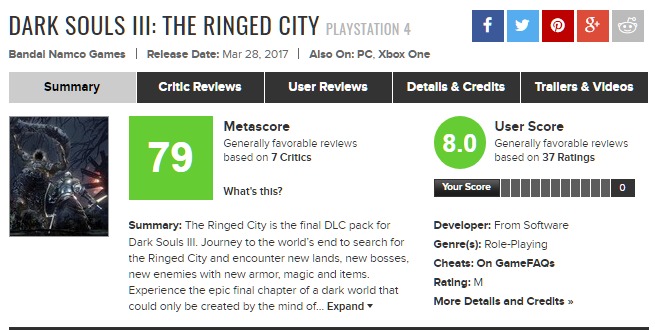 Dark Souls III The Ringed City for PlayStation 4 Reviews Metacritic.jpeg