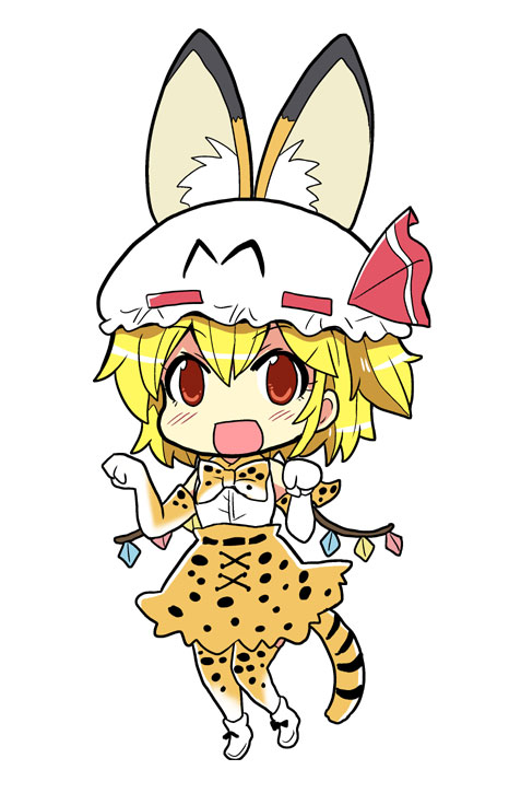 flandre scarlet and serval (kemono friends and touhou) drawn by colonel aki - 33b49a5f44dd0fe586dc51b8405d854b.jpg