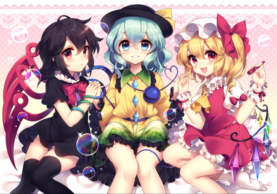 flandre scarlet, houjuu nue, and komeiji koishi (touhou) drawn by masaru.jp - bedb1c43d59632de926894ee1aae7170.png