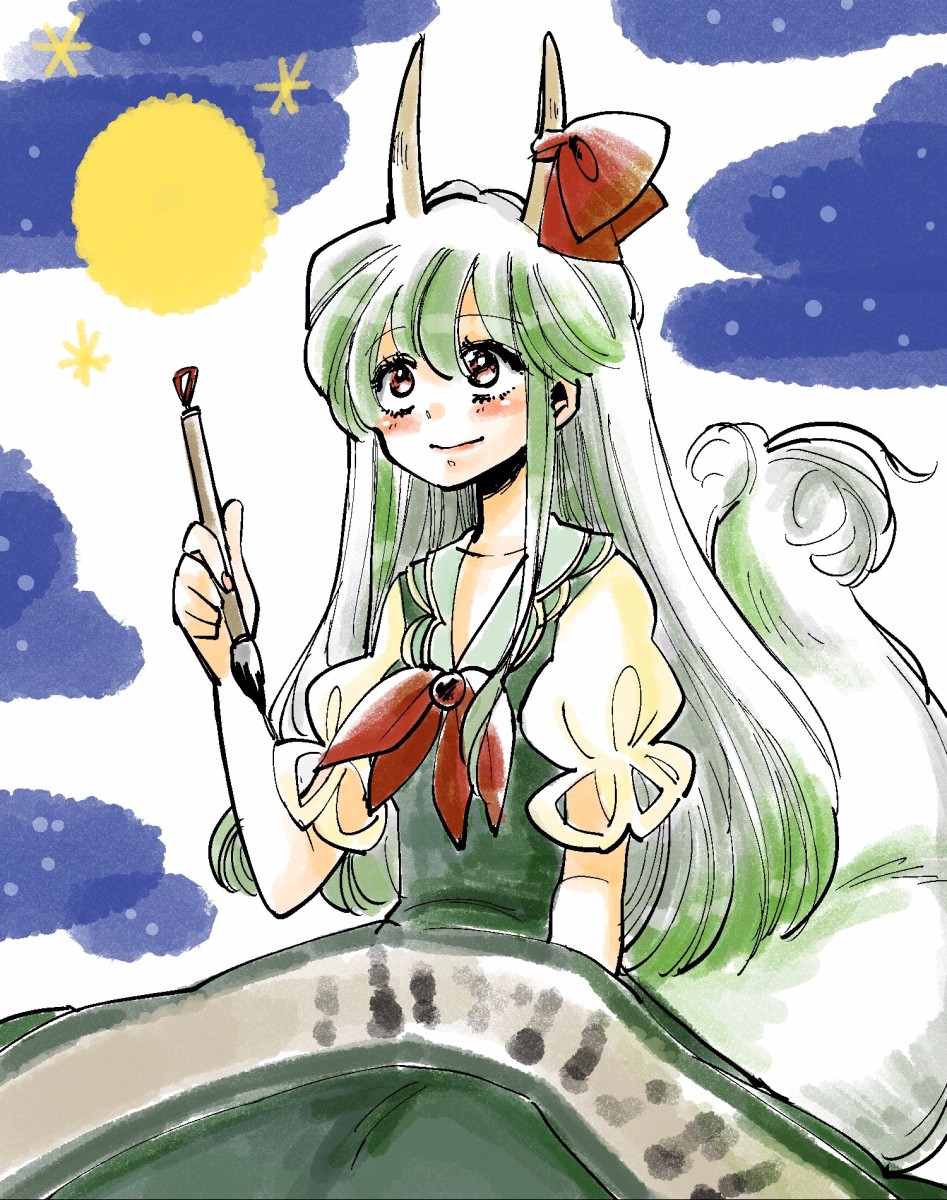 ex-keine and kamishirasawa keine (touhou) drawn by komaku juushoku - 19c0035e2bb8dbcc377921f29fce67f6.jpg