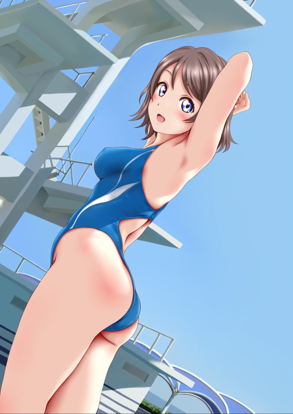 yande.re 454527 sample ass erect_nipples keisuke_(pixiv1010562) love_live!_sunshine!! swimsuits watanabe_you.jpeg