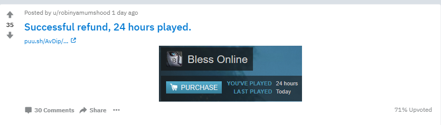 스팀 BLESS온라인 환불대란에 이례적 환불조치중_3.png