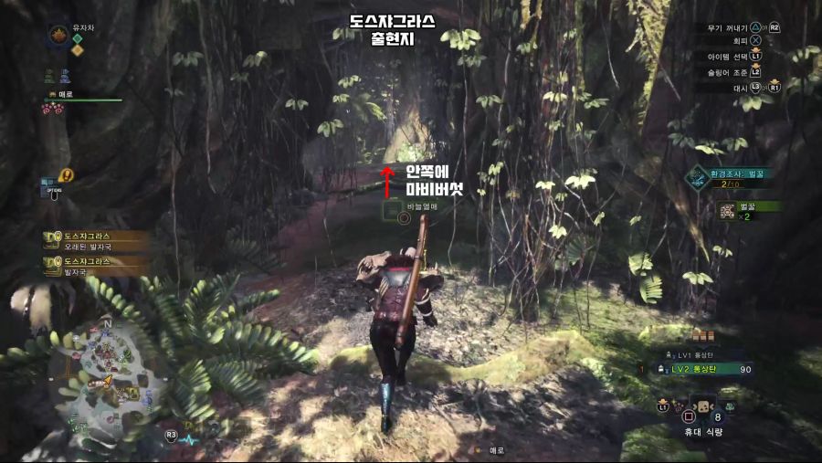 초반에 포획재료 모으기 (고대수의 숲, 개미뚝 황야)_6.jpg