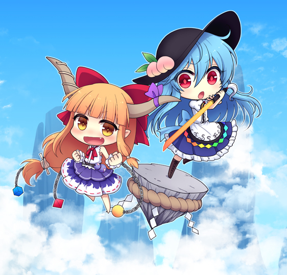 __hinanawi_tenshi_and_ibuki_suika_touhou_drawn_by_miruki__aa19e3b4820847fffcfe079bc34b4713.jpg