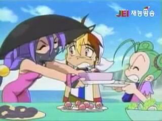 [요리킹 조리킹] 찬이에게 자신의 요리를 맛보라고 다투는 반디와 메이_3.jpg