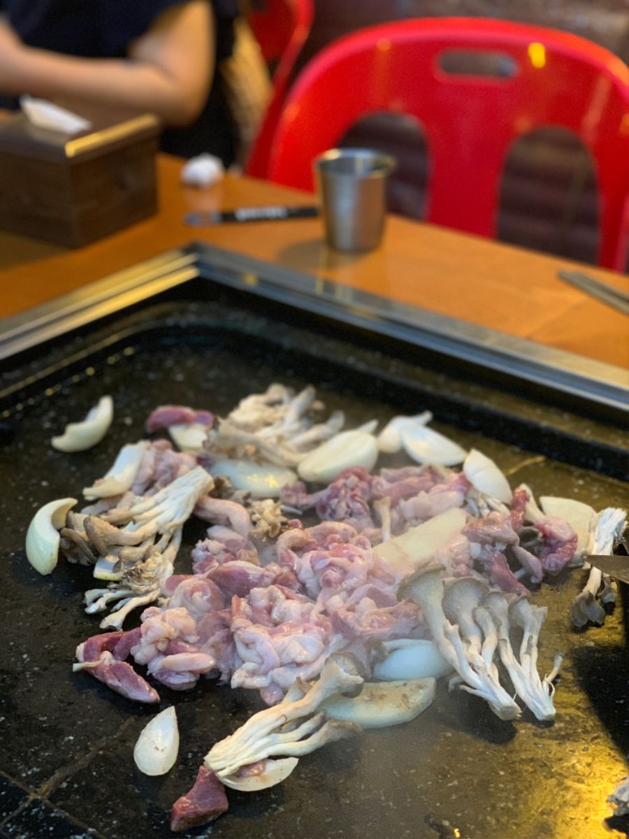 성남에서 오리고기 먹었습니다 성남 태평동 풍경돌판구이