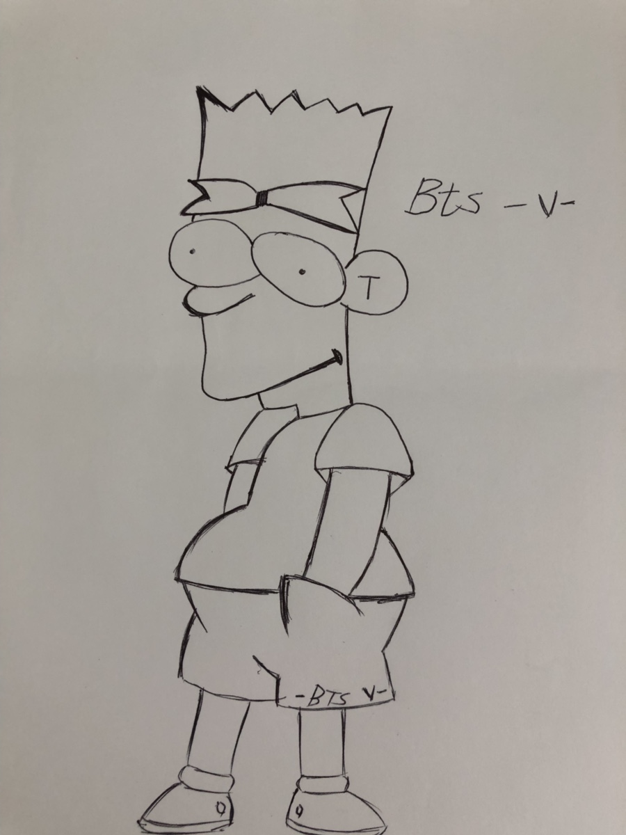 BTS 뷔 심슨그림체 요청에 그려진 작품들..._12.jpg