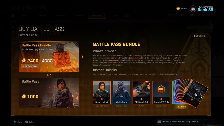 콜 오브 듀티®： 모던워페어, 배틀 패스 디테일이 공개되다. - New_SEASON_1_BATTLE_PASS_in_MODERN_WARFARE.._(100_UNLOCKED).mp4_20191203_041 - 02.jpg