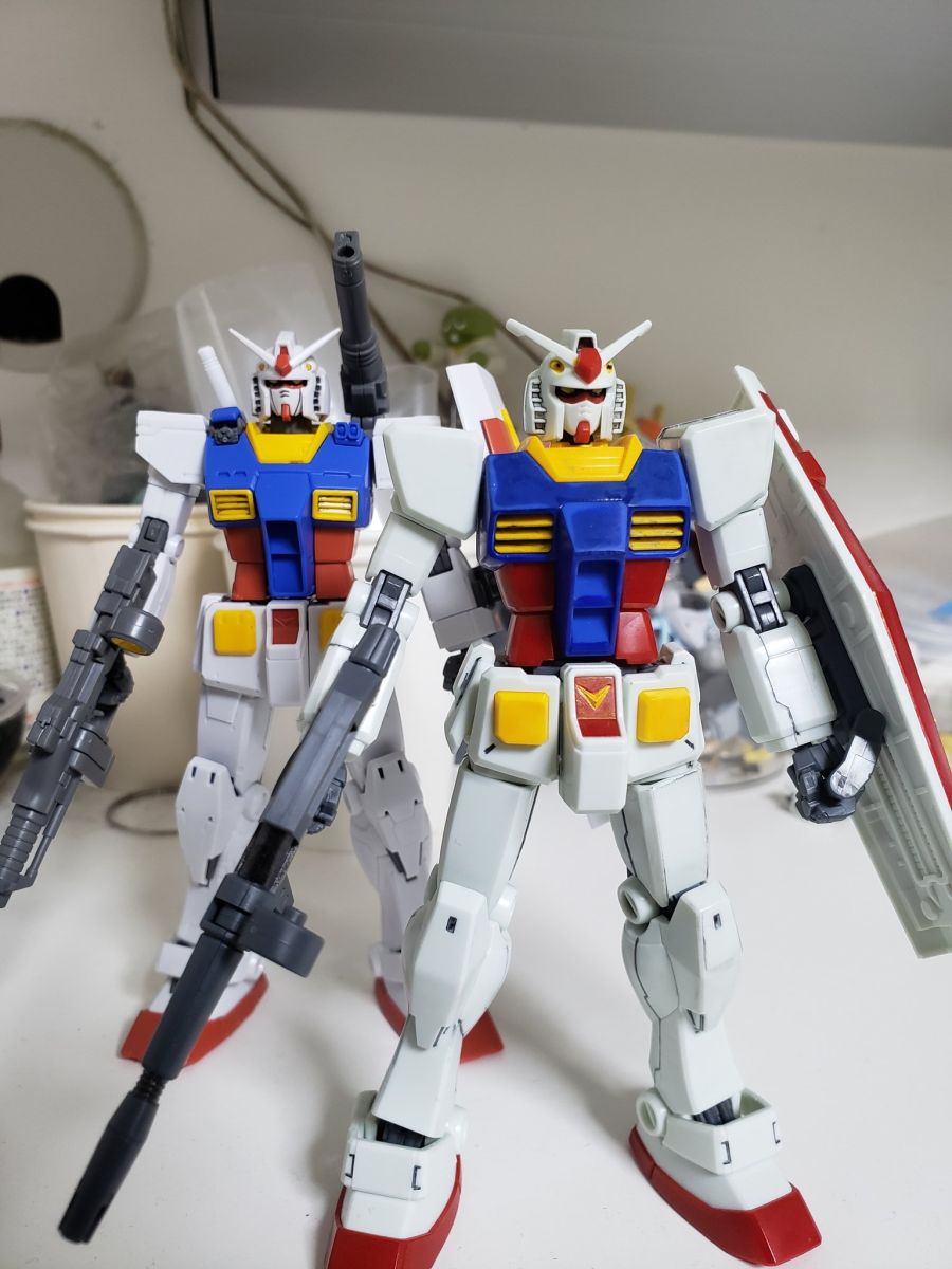 HG GTO 1144 퍼스트 건담 디 오리진 동일 계열 키트 비교 사진 추가