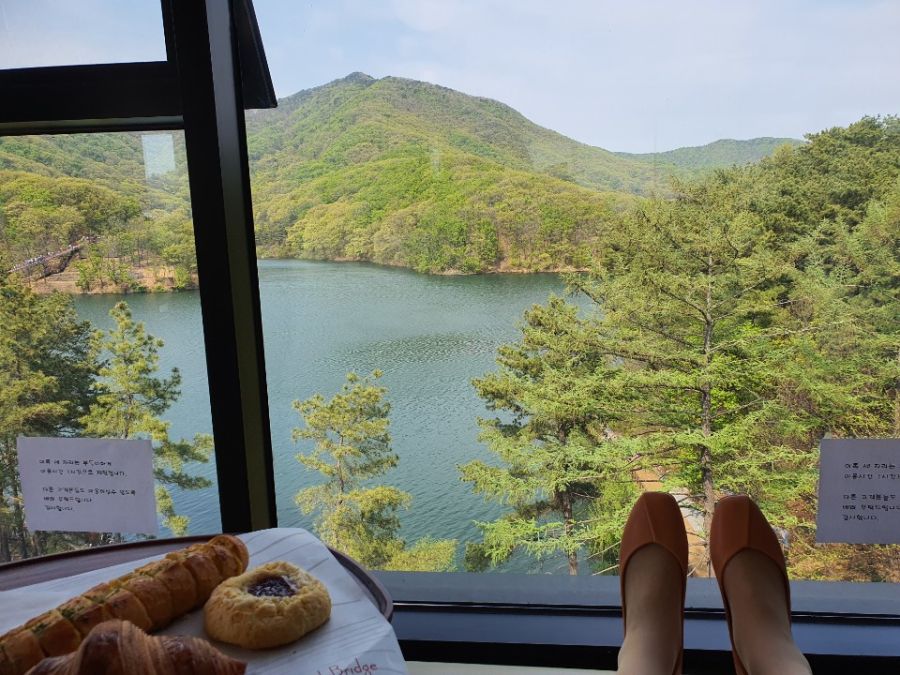 파주 호수가보이는 카페 방문
