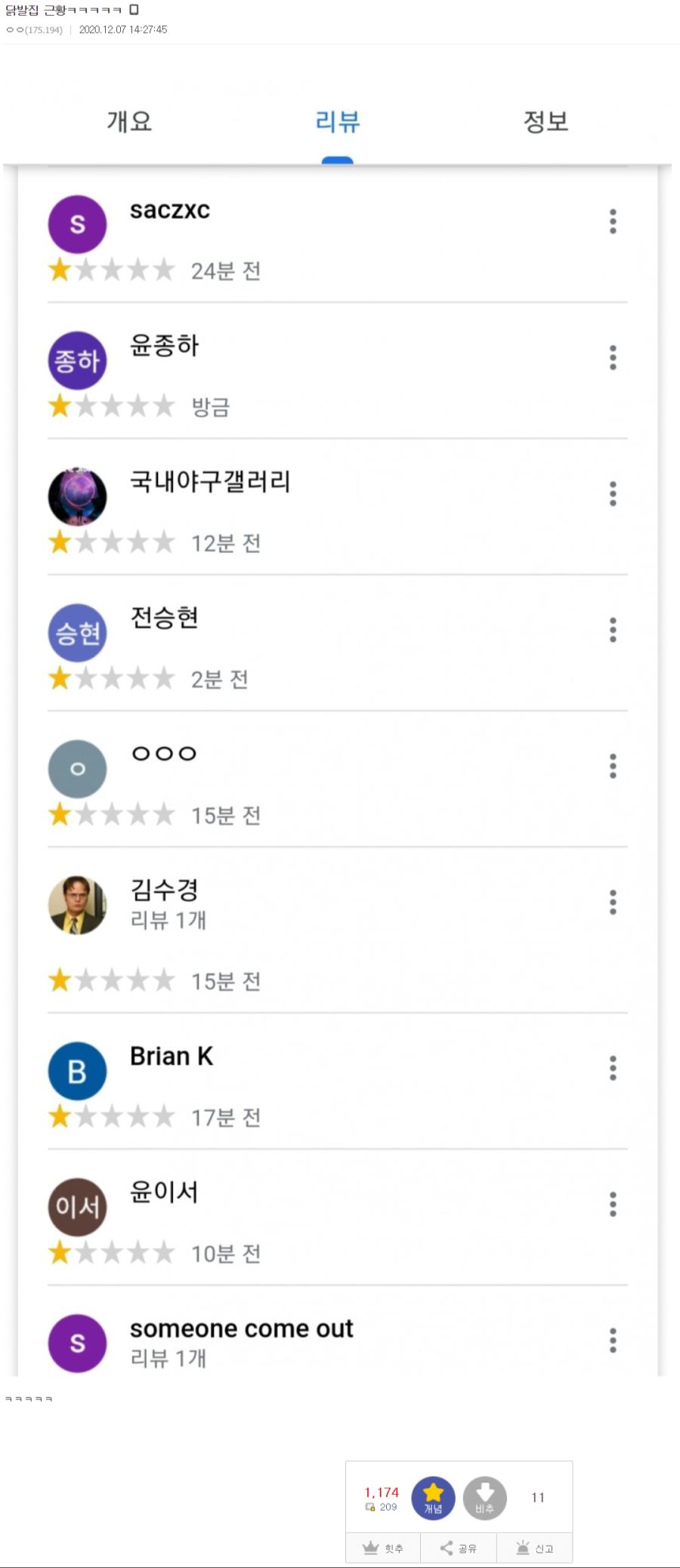 배민 닭발집 vs 디씨 야갤 일기토 실시간 근황 .jpg_2.png
