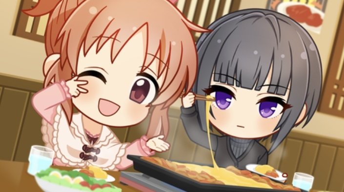 @)나나와 치요가 치즈닭갈비 먹는 짤_1.jpg