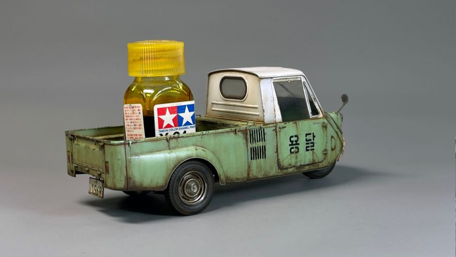 추억의 한국 삼륜자동차 프라모델 완성(T600)_17.jpg