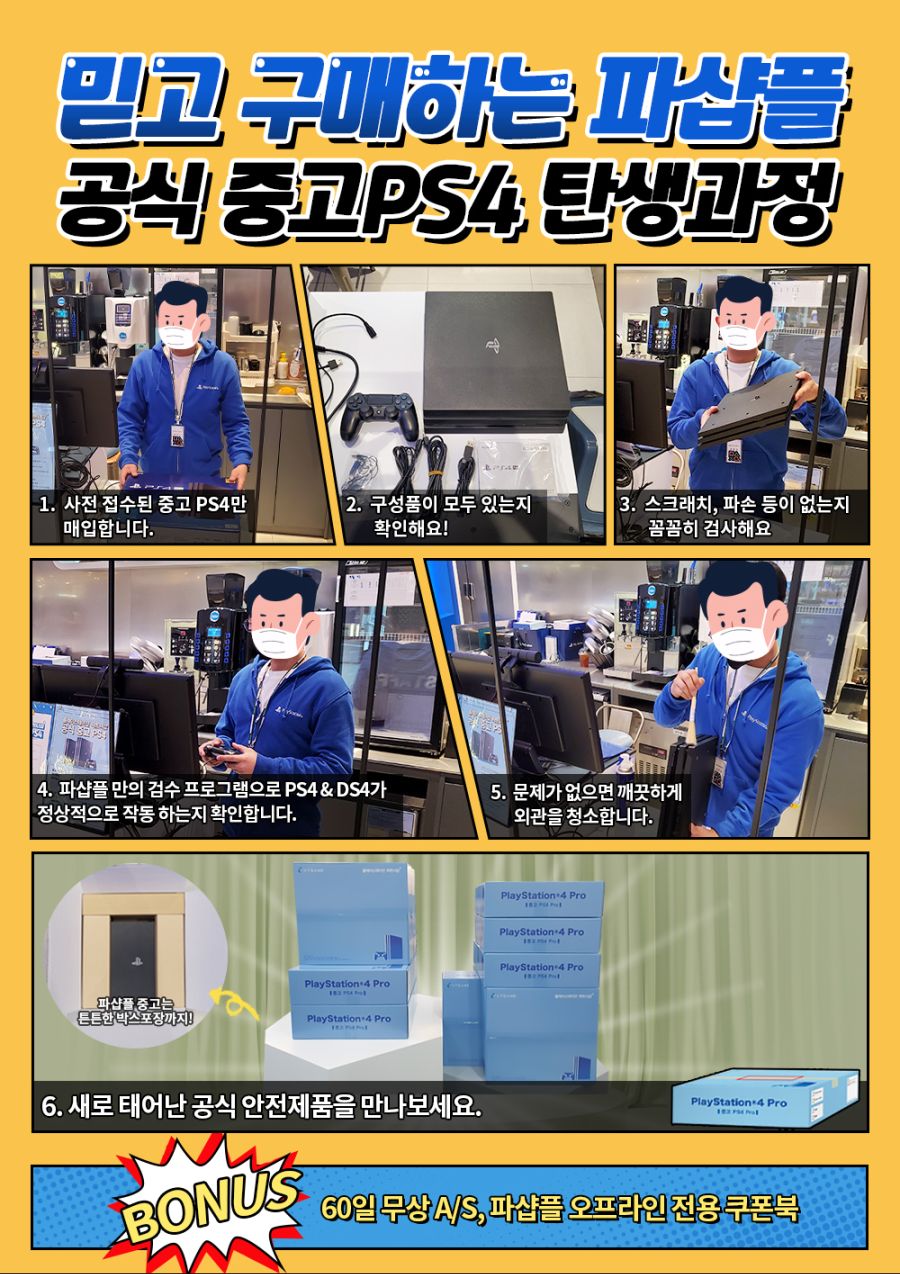 믿고 구매하는 파샵플 공식 중고 PS4 탄생과정👍_1.jpg