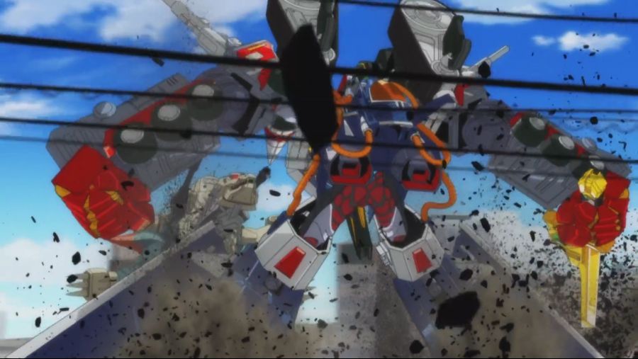 그리드맨, 다이나제논) 풀파워 그리드맨, 카이젤 그리드 나이트의 첫등장 대비구도_3.png