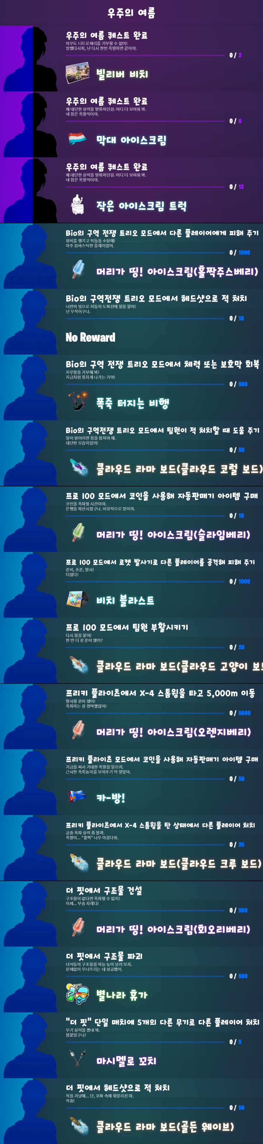 [포트나이트2 시즌7] 우주의 여름 퀘스트 목록_1.png