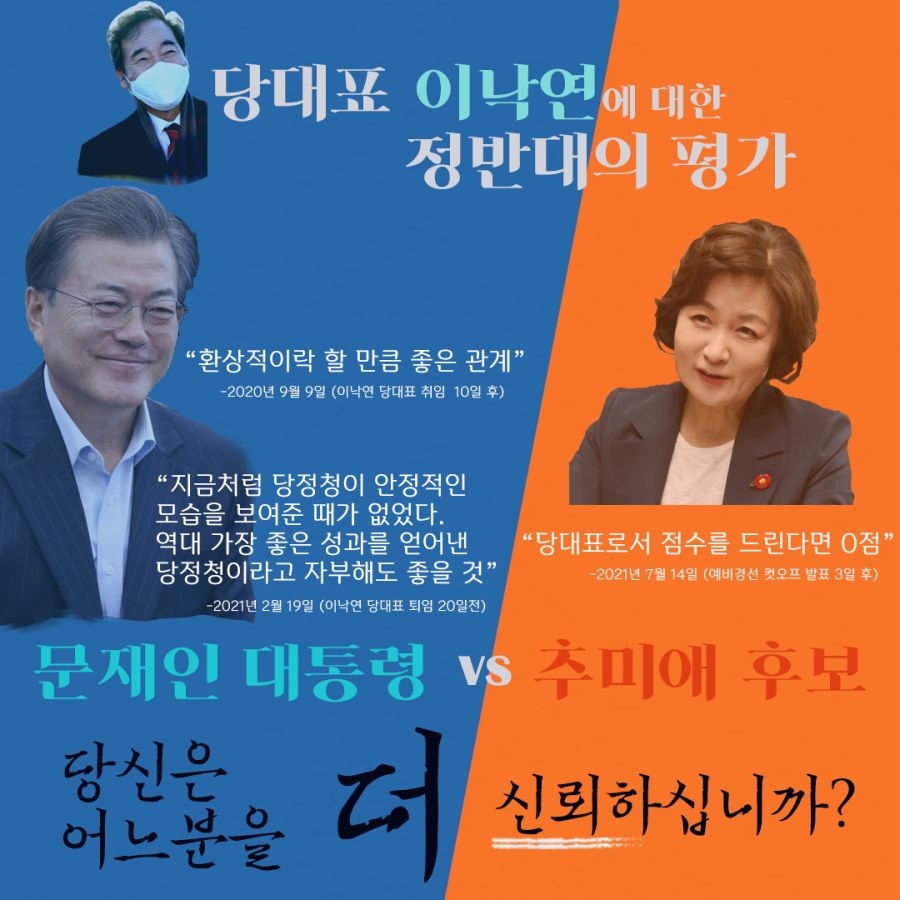 문재인 대통령 vs 추미애 후보, 당신은 어느분을 더 신뢰하십니까?_1.png