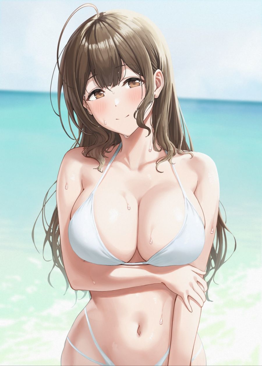 yande.re 820836 sample bikini breast_hold chagama_teishoku kuwayama_chiyuki swimsuits the_idolm@ster the_idolm@ster_shiny_colors wet.jpg