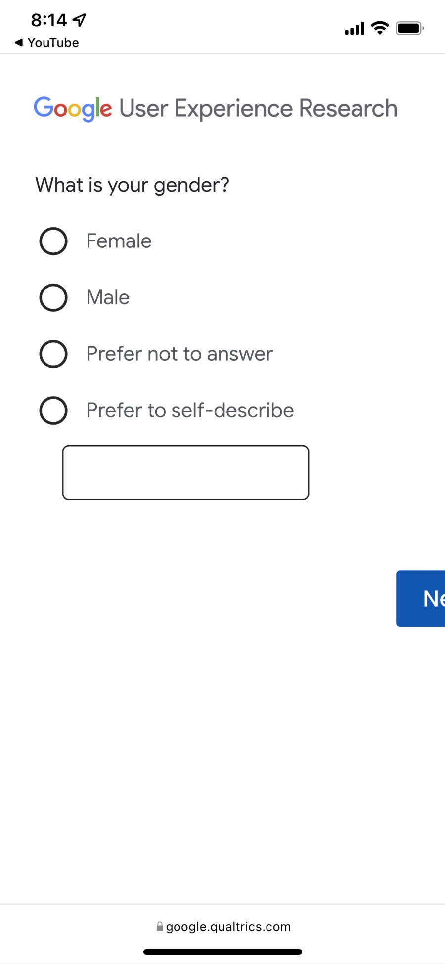 구글 설문조사 성별 체크