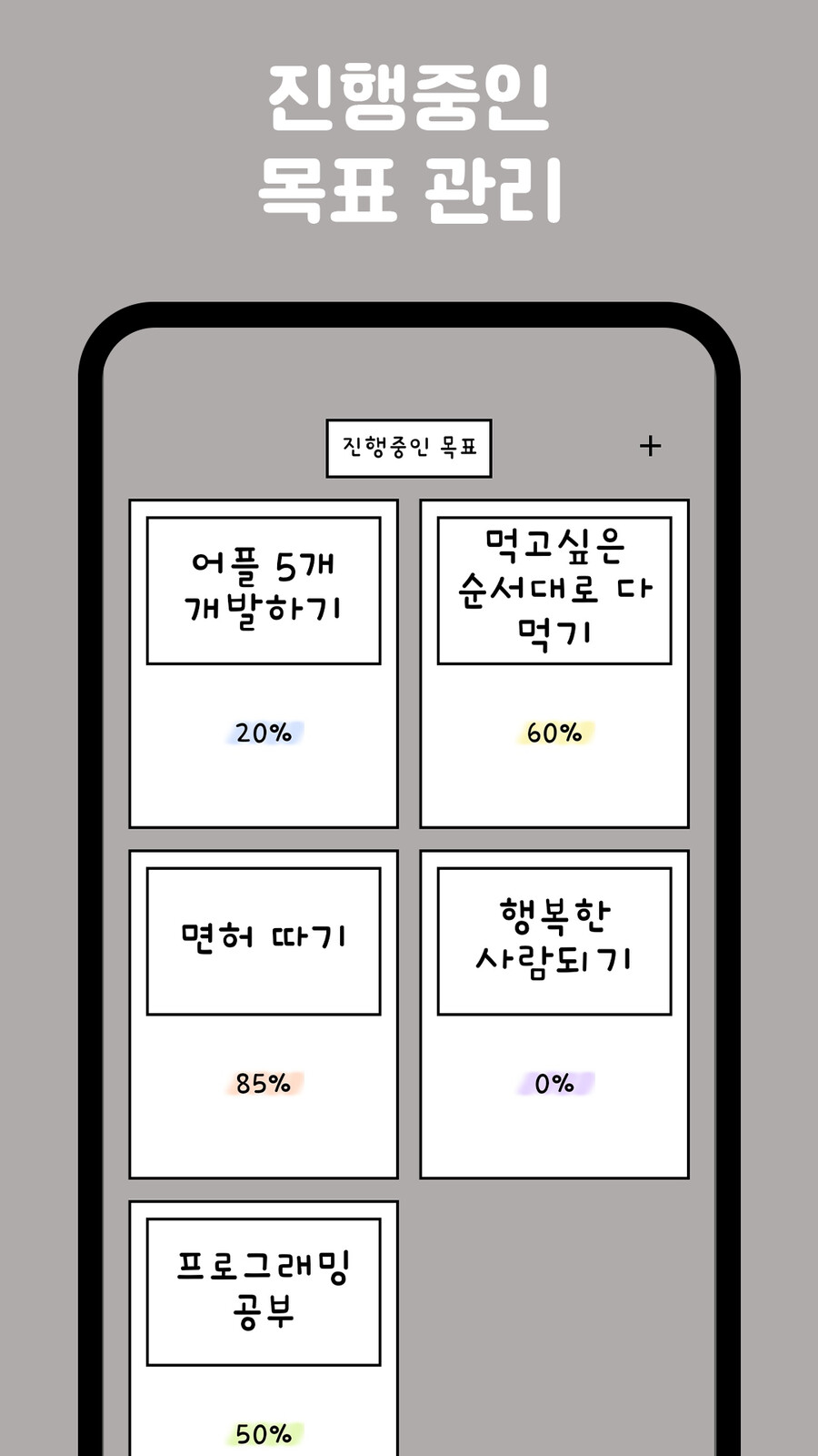 소목표를 이뤄 대목표를 달성하자! 새로운 목표 관리 어플, Goal!_3.png