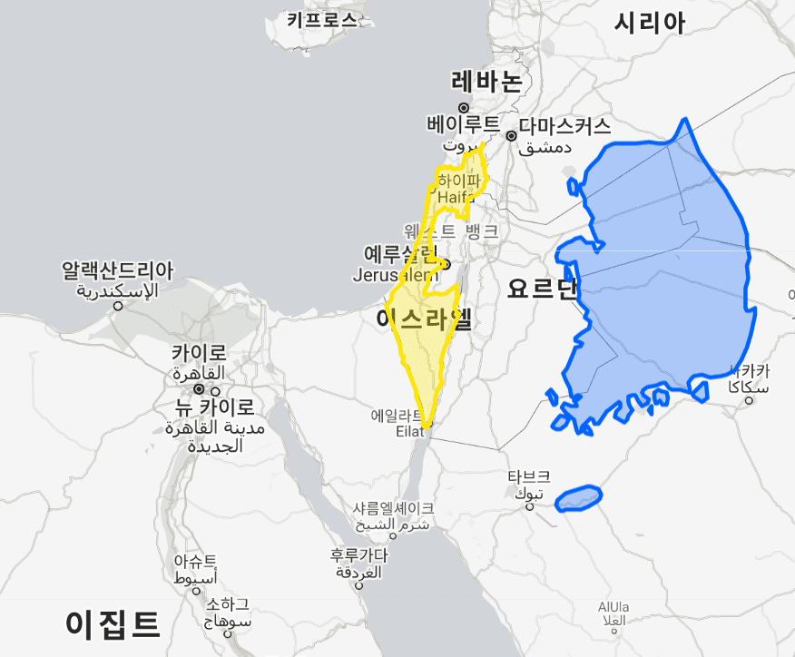 한국과 이스라엘의 영토 크기 비교 및 이스라엘의 인구 밀도가 높은 이유.jpg_2.png