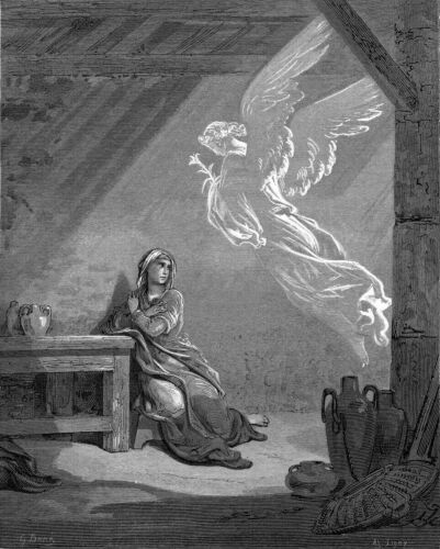 Gustave Dore The Annunciation  8x11_ CANVAS art Print #posters #prints (ebay link).jpg