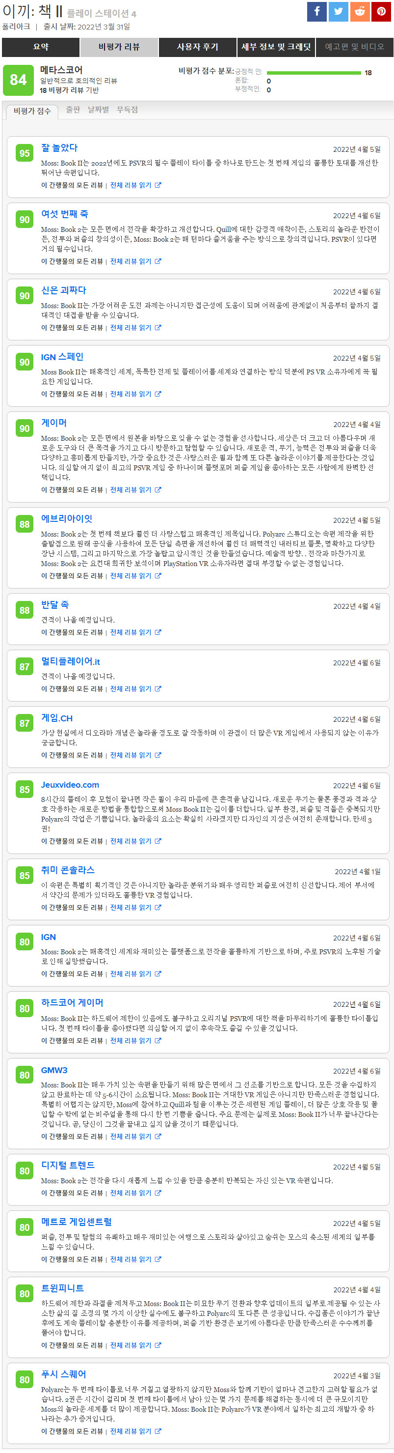 [메타크리틱] 모스2 ( MOSS: BOOK II)_2.png