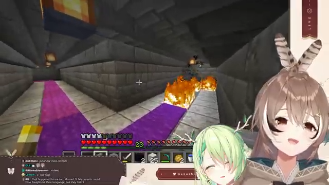 버튜버,마크) 용암 주변에 타는 블록이 있으면 자연 발화 함_2.png