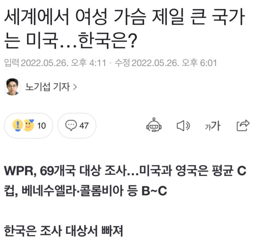 가장 여자가슴이 큰 국가는 미국jpg