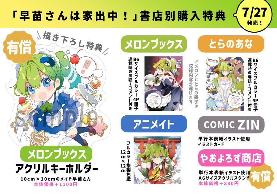 [동방 프로젝트] 2차 창작 시리즈 『사나에 씨는 가출중!』 표지&특전_5.jpg