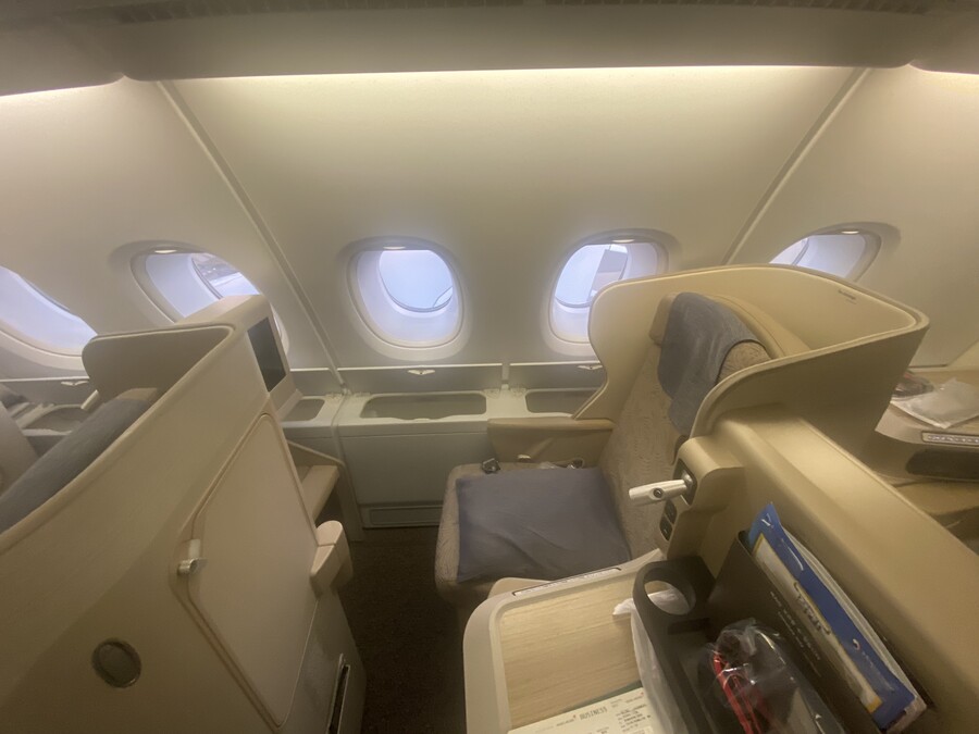 아시아나 서울방콕 A380 비지니스를 탔어요