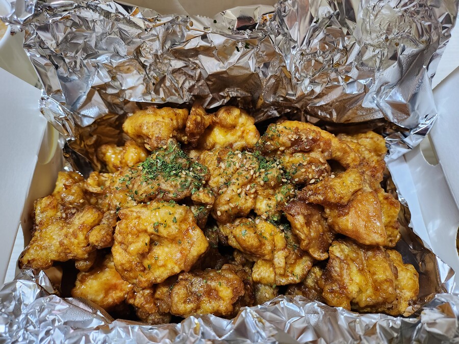 야식으로 순살 간장 치킨