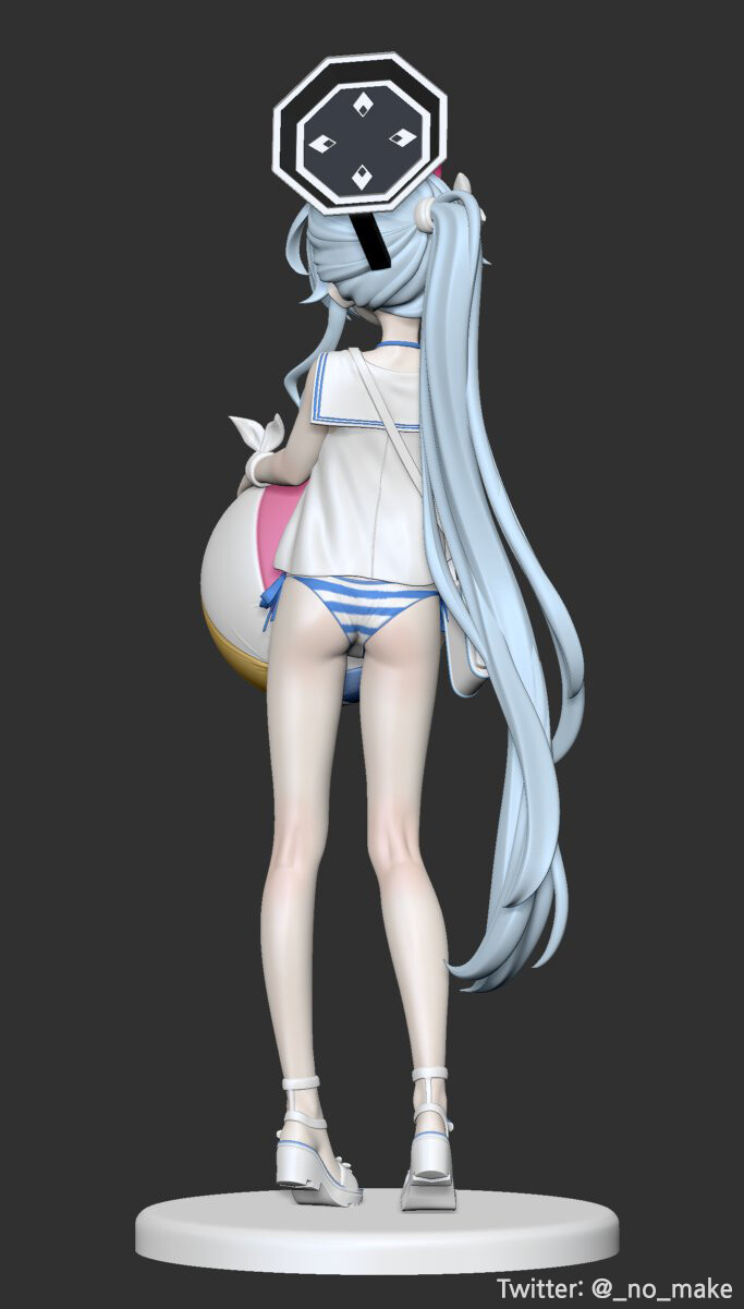 블루 아카이브 치세 비키니 피규어 모델링 했습니다._4.jpg