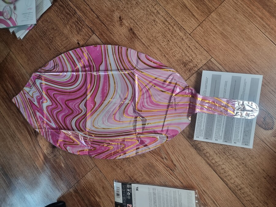 딸기크림 츄파춥스 사탕 같은 아나그램 핑크 마블 오브 은박풍선_4.jpg