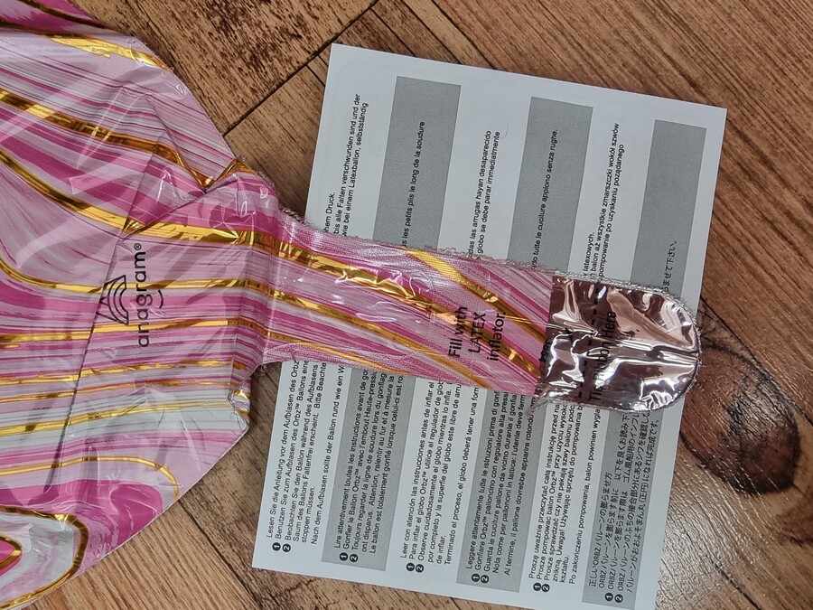 딸기크림 츄파춥스 사탕 같은 아나그램 핑크 마블 오브 은박풍선_5.jpg