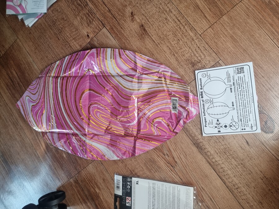 딸기크림 츄파춥스 사탕 같은 아나그램 핑크 마블 오브 은박풍선_6.jpg