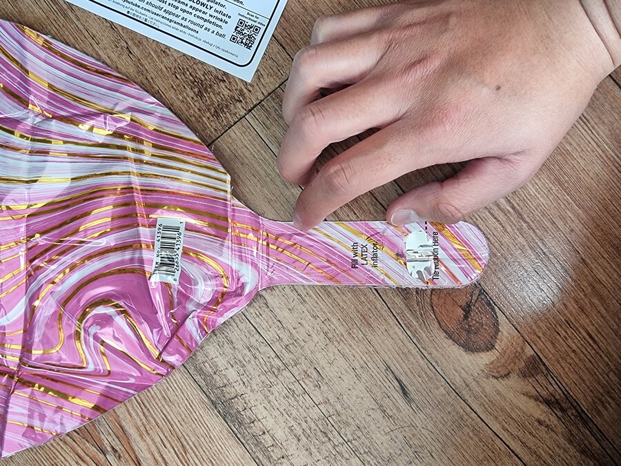 딸기크림 츄파춥스 사탕 같은 아나그램 핑크 마블 오브 은박풍선_7.jpg