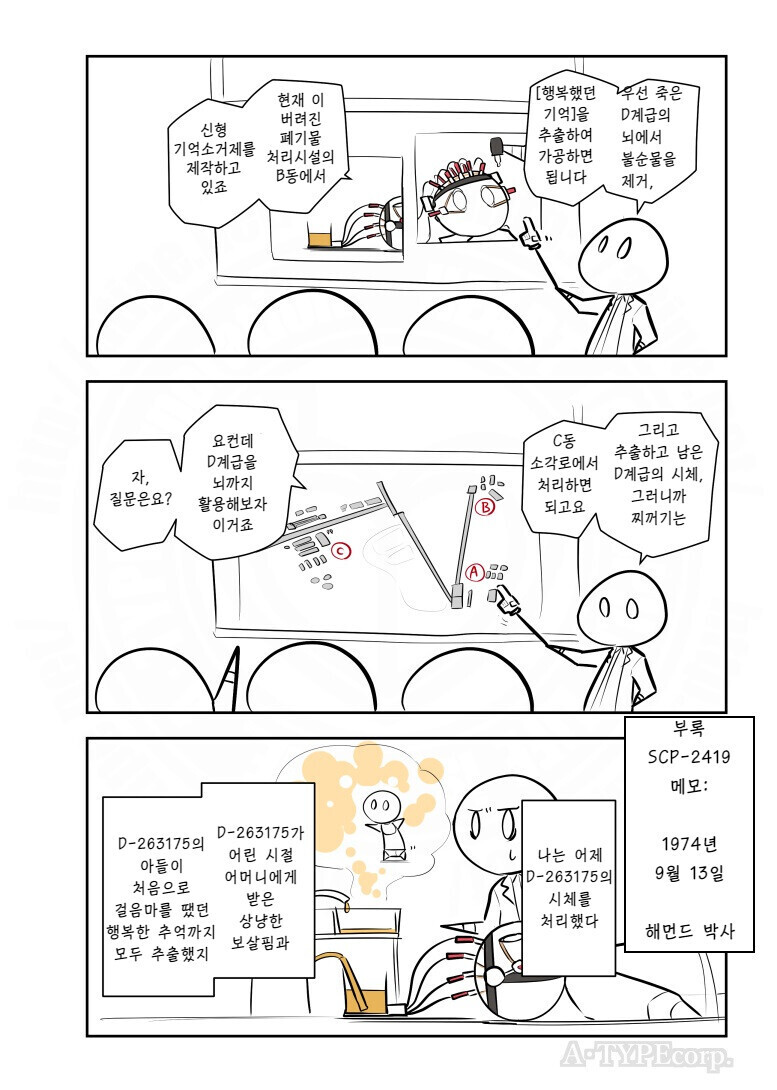 Scp) 기억소거제 만들다가 졷되버린 재단.manwha_3.jpeg