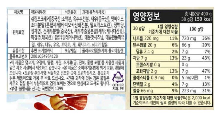 와 새우깡 칼로리 장난 아니구나 | 유머 게시판 와 새우깡 칼로리 장난 아니구나 | 유머 게시판 | 루리웹