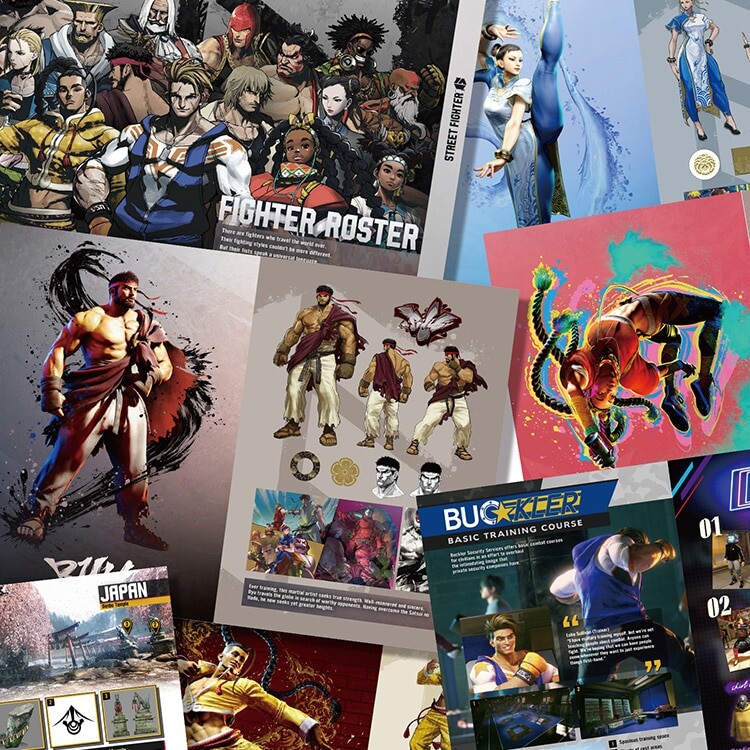 스트리트 파이터6 매드 기어 에디션 패키지(잡지, 피규어, 아트북, 스티커 세트)_18.jpg
