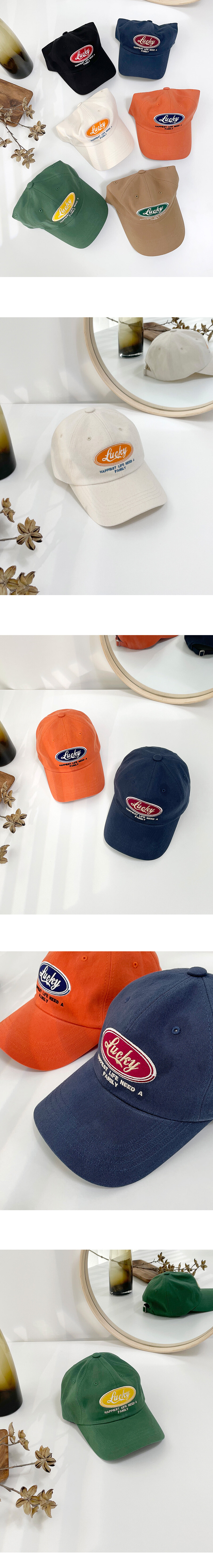 봄신상 특가 레트로 빈티지 캐주얼 남녀공용 럭키 야구모자 15000원_1.jpg