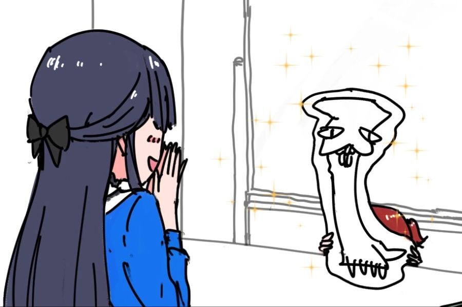 @)말하는 알파카와 마주한 시즈카_1.jpg