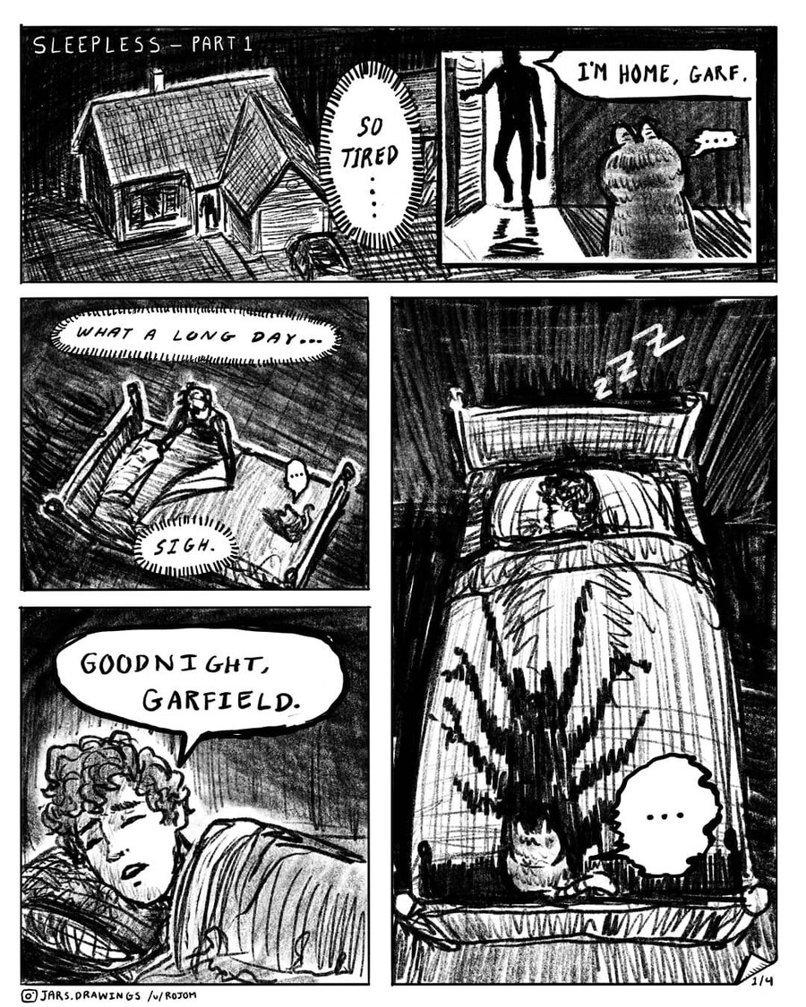 호러) 가필드 고양이가 변하는 만화_1.jpg