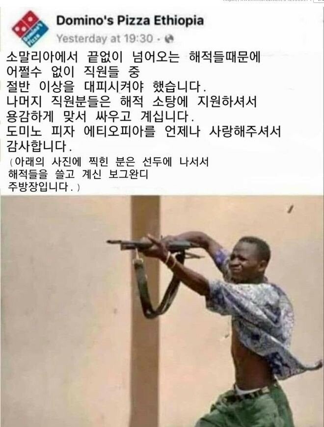 "도미노피자 소속 전투부대원이 존재한다"_1.jpg