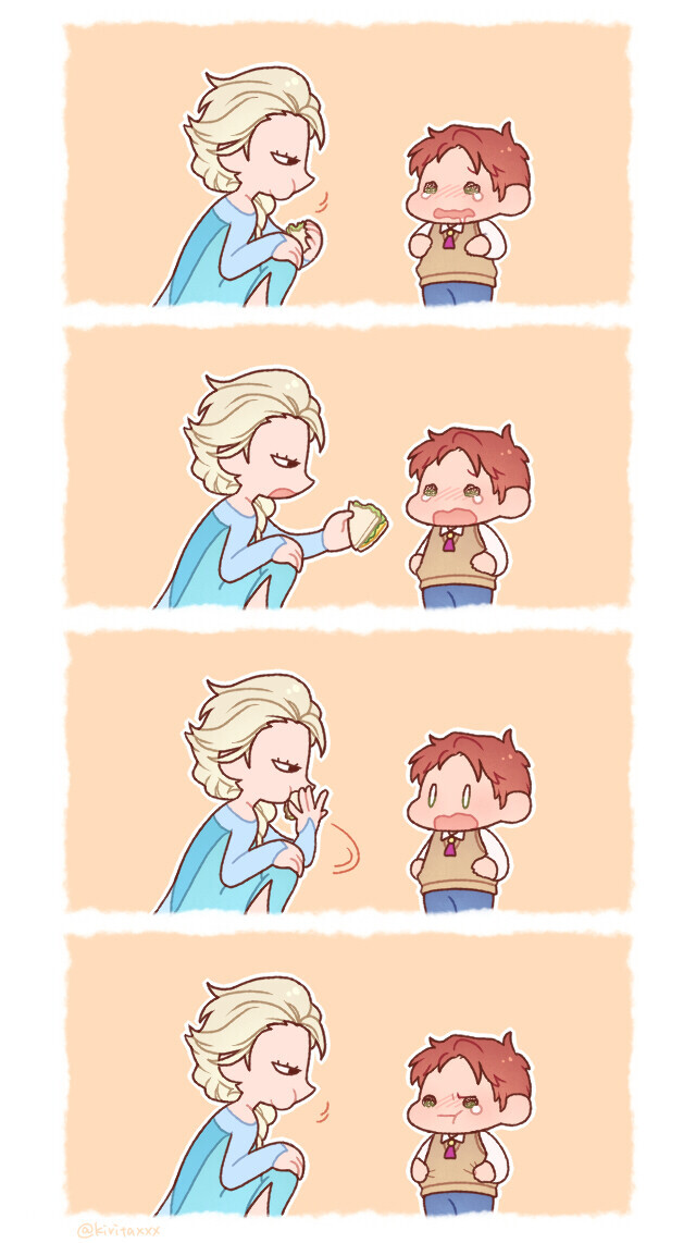 겨울왕국) 한스 샌드위치 뺏어 먹는 엘사._2.jpg