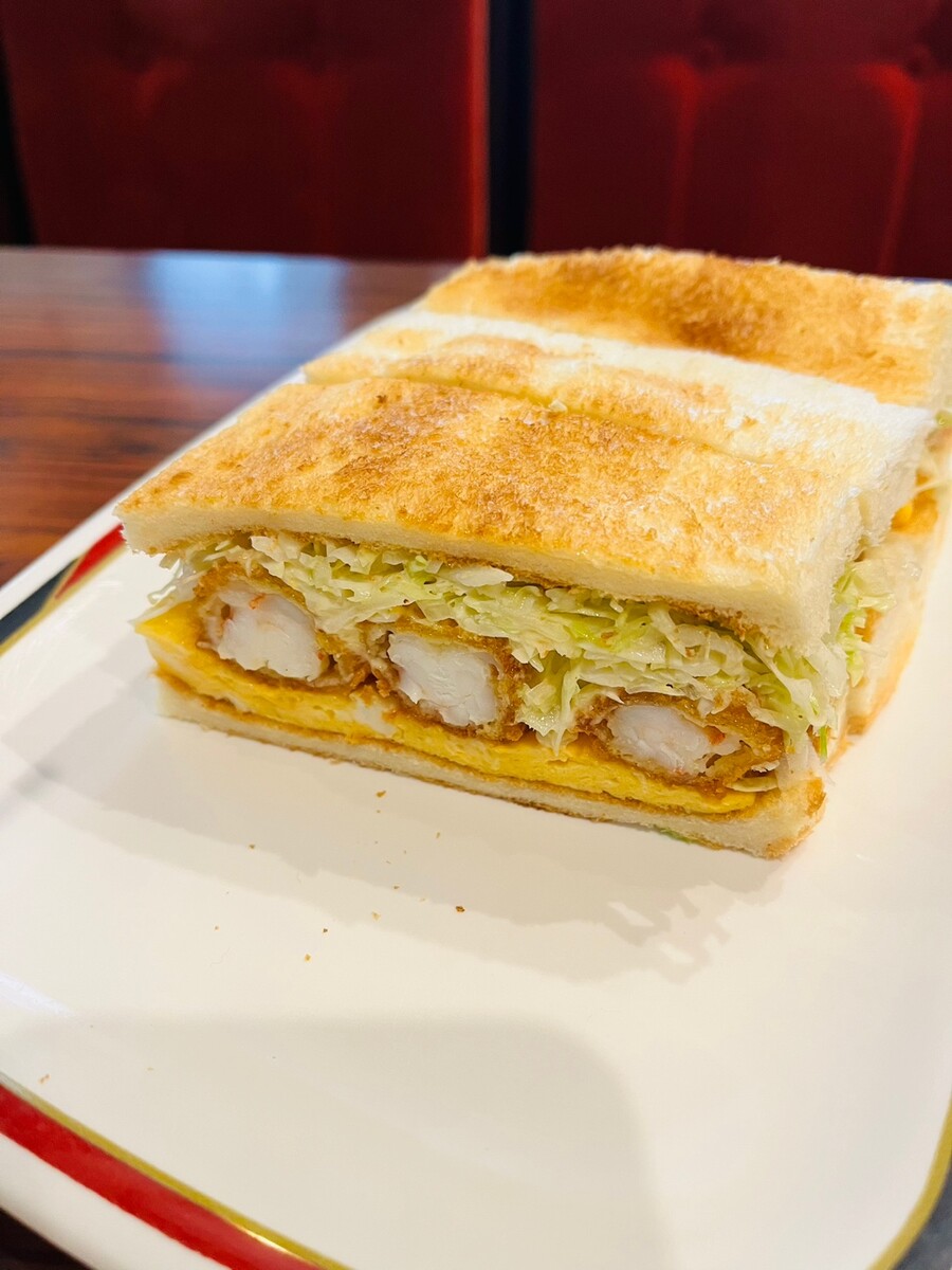 예상그대로의 맛 나고야메시 까페 콘파루 "에비프라이샌드"_9.jpg