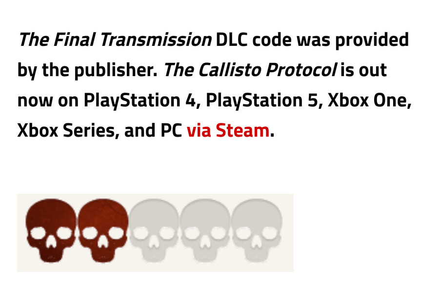 The Callisto Protocol: Final Transmission DLC Review – GameSpew