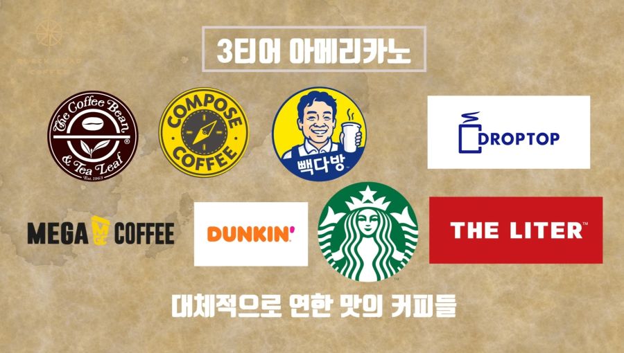커피 브랜드 티어 나누기